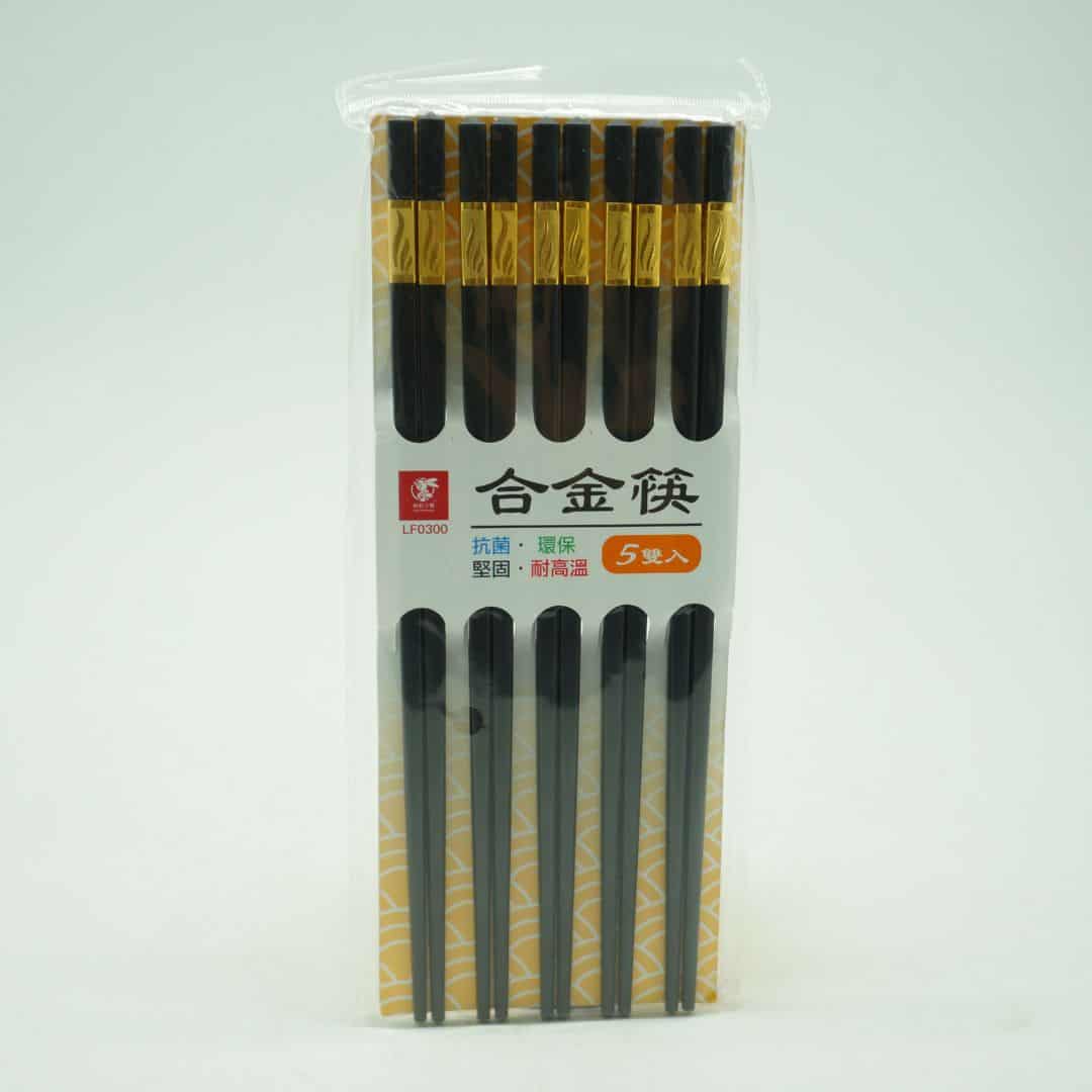 B580891 粉彩小兔合金筷 24.5cm 5雙