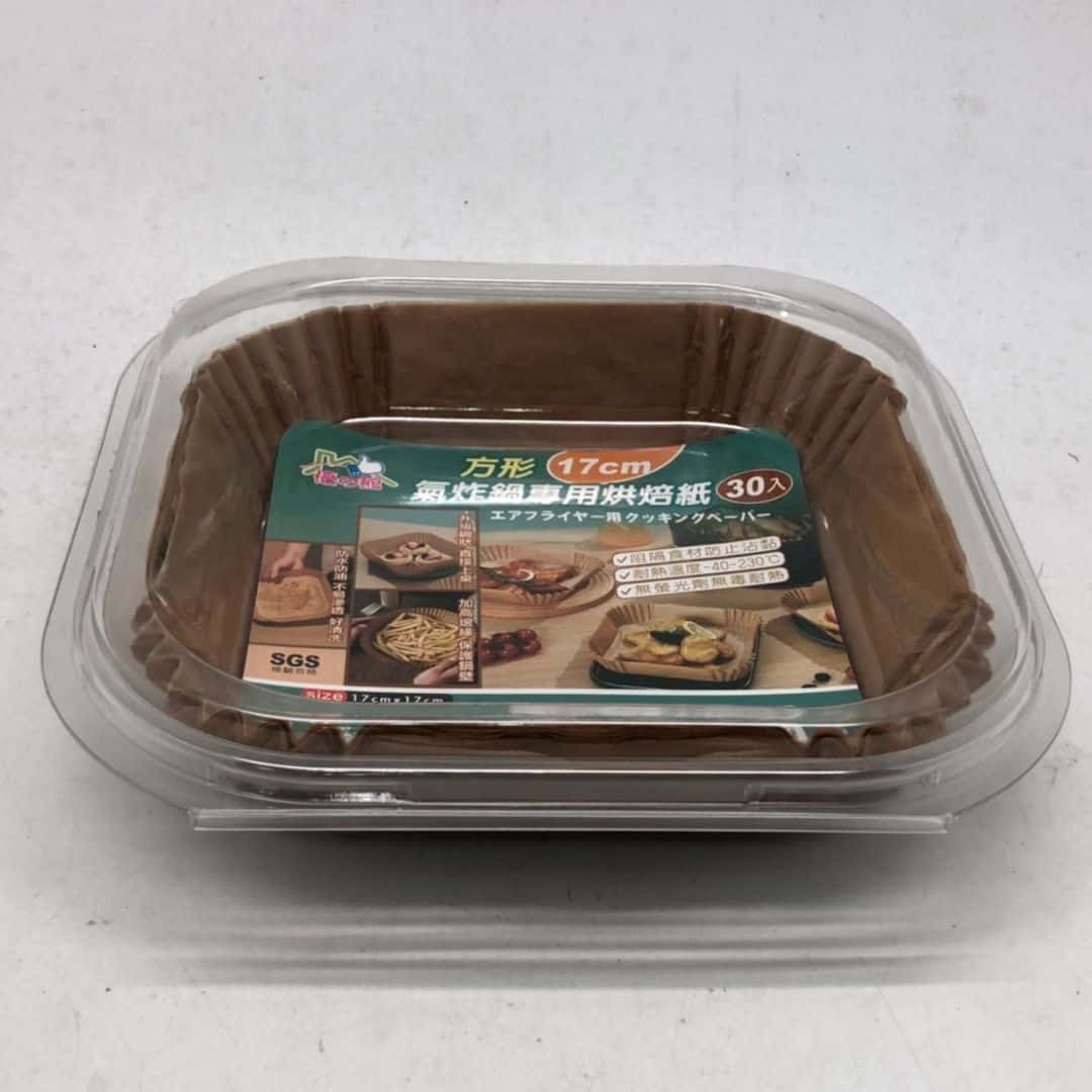 B5919381 優之館氣炸鍋烘焙紙 方型 17x17cm 30入