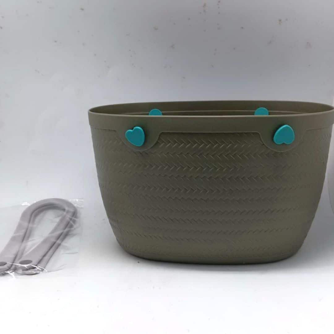 B7519 編織紋提籃 附提把 大