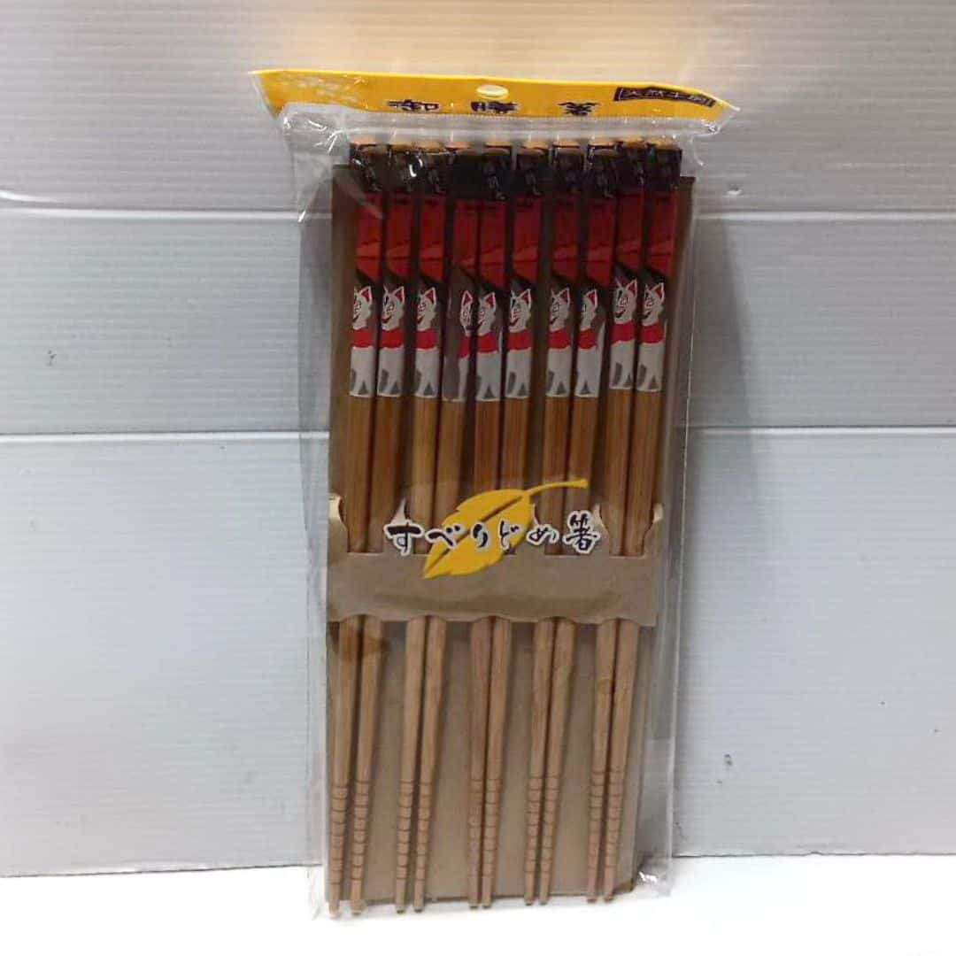 B58016 天然工房印花筷 24cm 10雙
