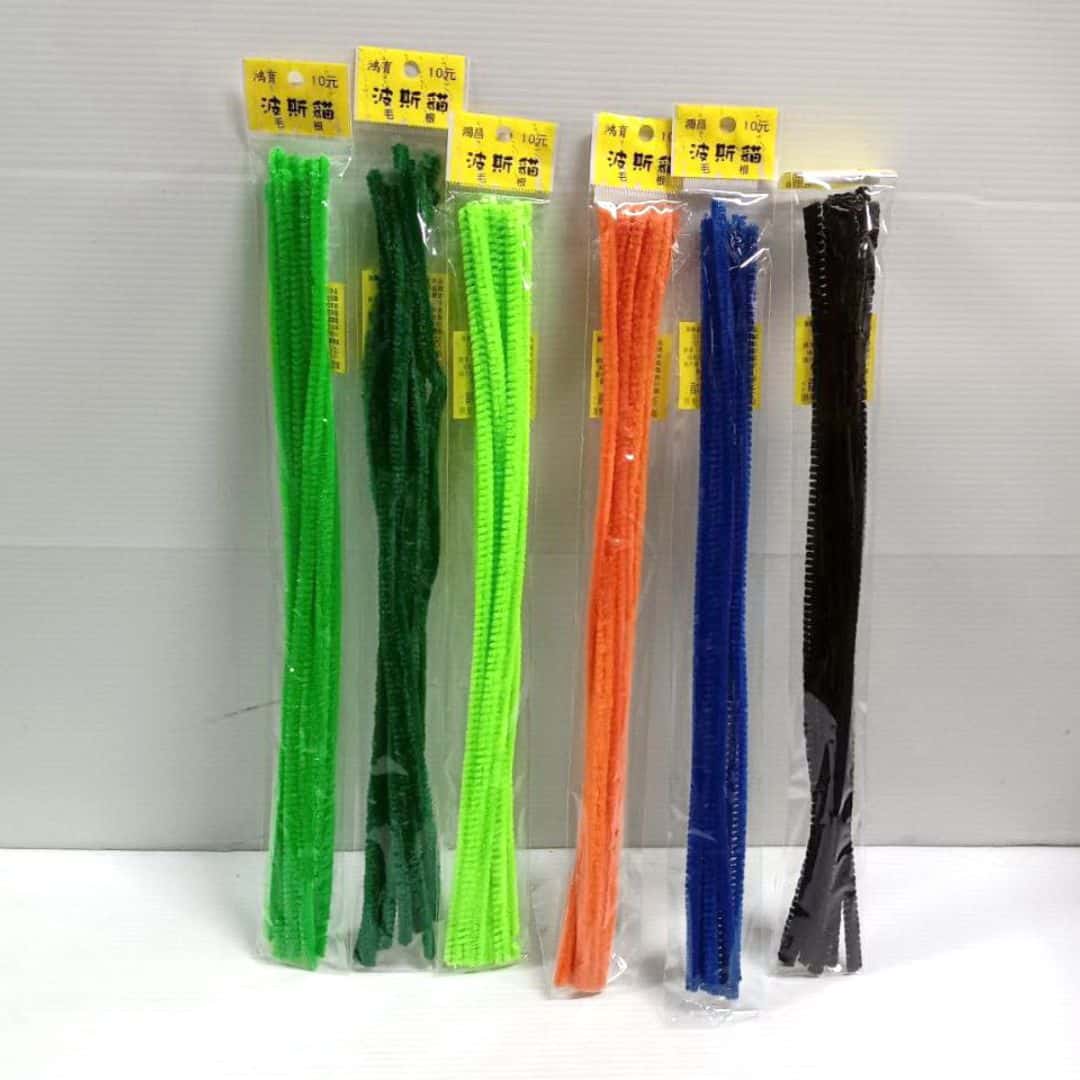 K541-10 波絲貓10元毛根條 寶藍色 6入