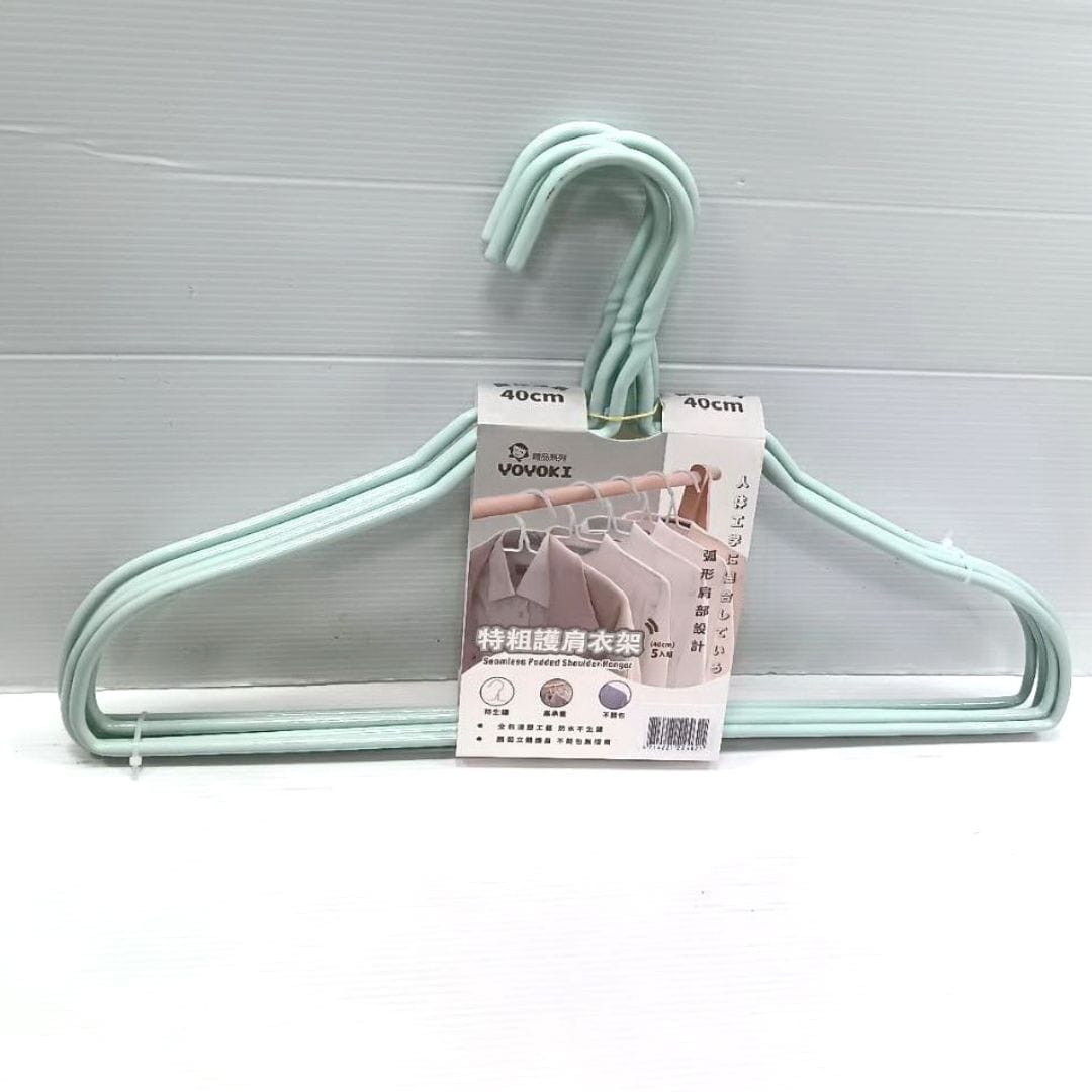 P97581 YOYOKI樂活家特粗護肩衣架 40cm 5入