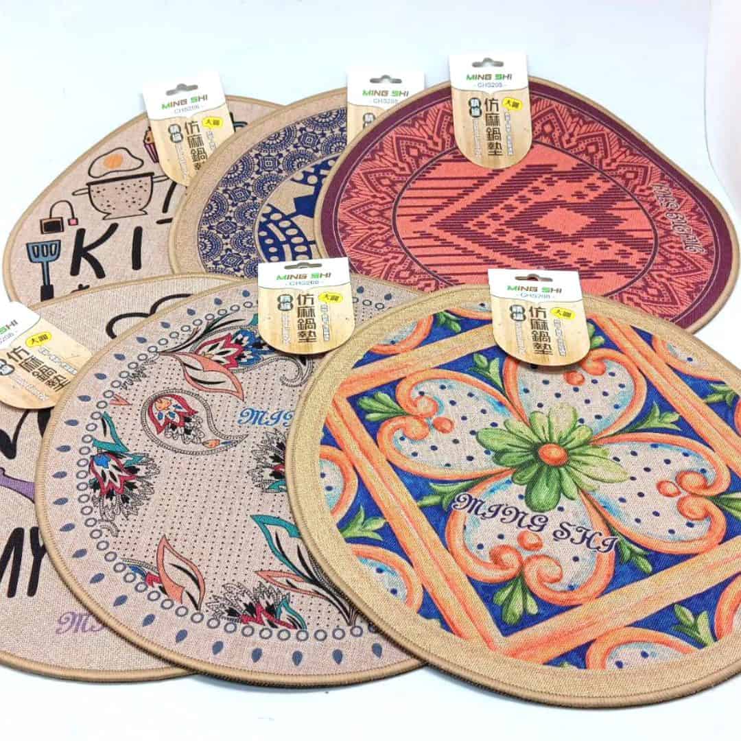 R27195 精編仿麻鍋墊 CHS208大圓-3 R27195 名仕精編仿麻鍋墊圓型 大款 直徑30cm