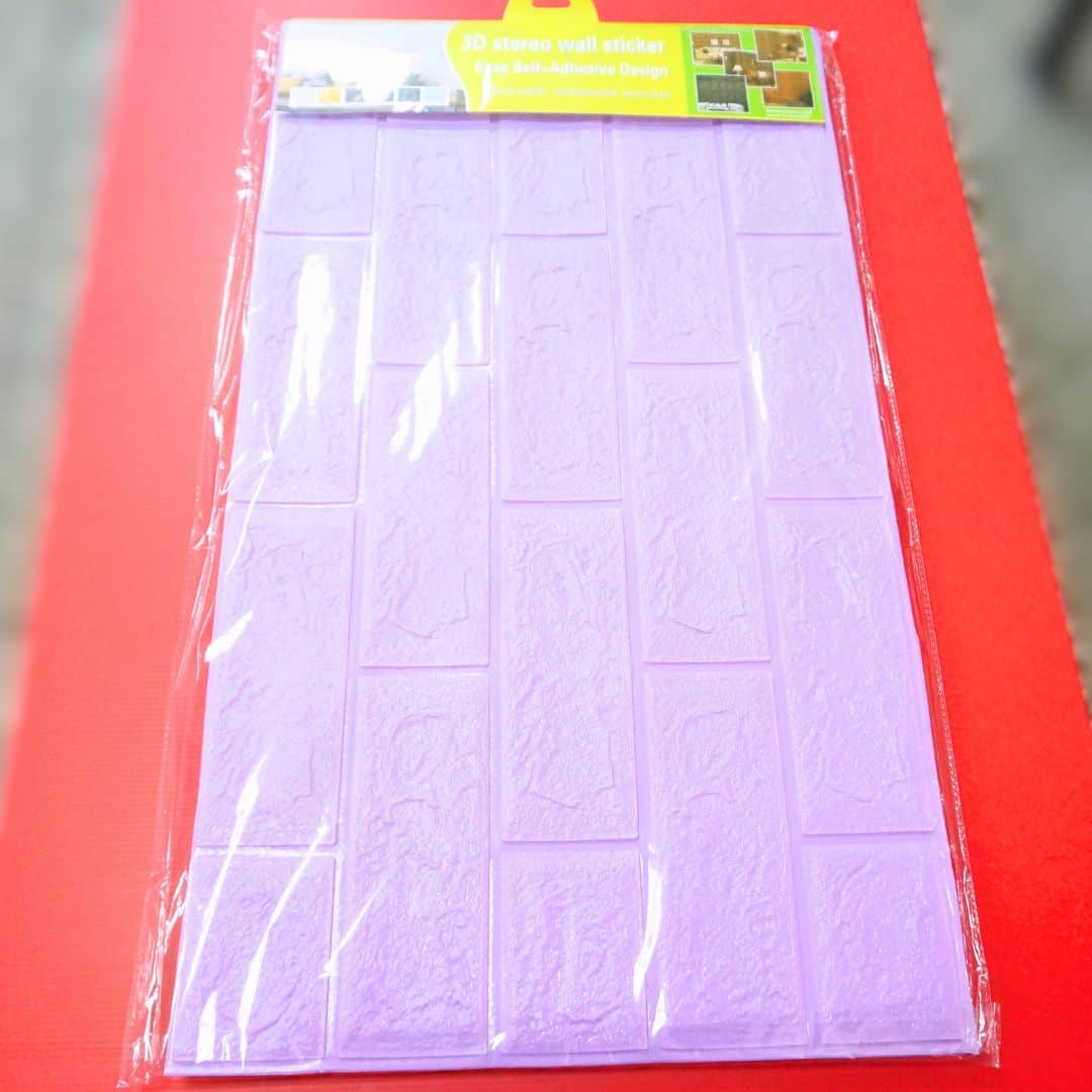 P6996C 防撞隔音壁貼 70x39cm 淺紫色 4入