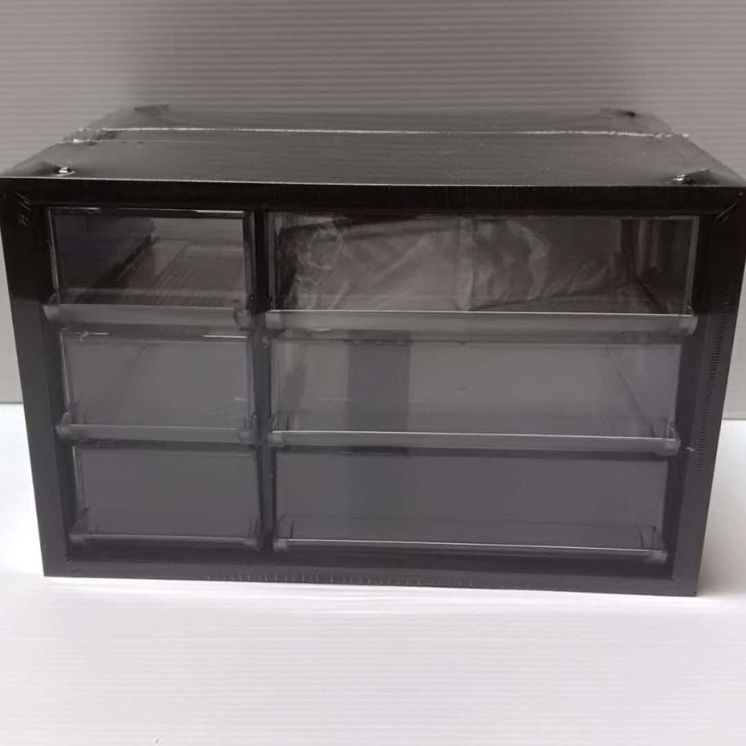 W34164B 樹德小幫手零件分類箱 6格 黑色 23.4x15.4x14.8cm