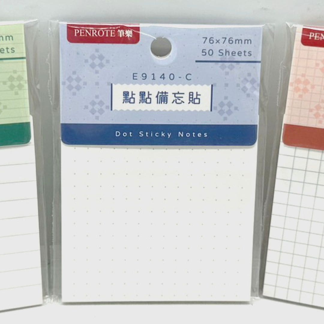 W420062C 筆樂備忘貼 點點款 7.6x7.6cm