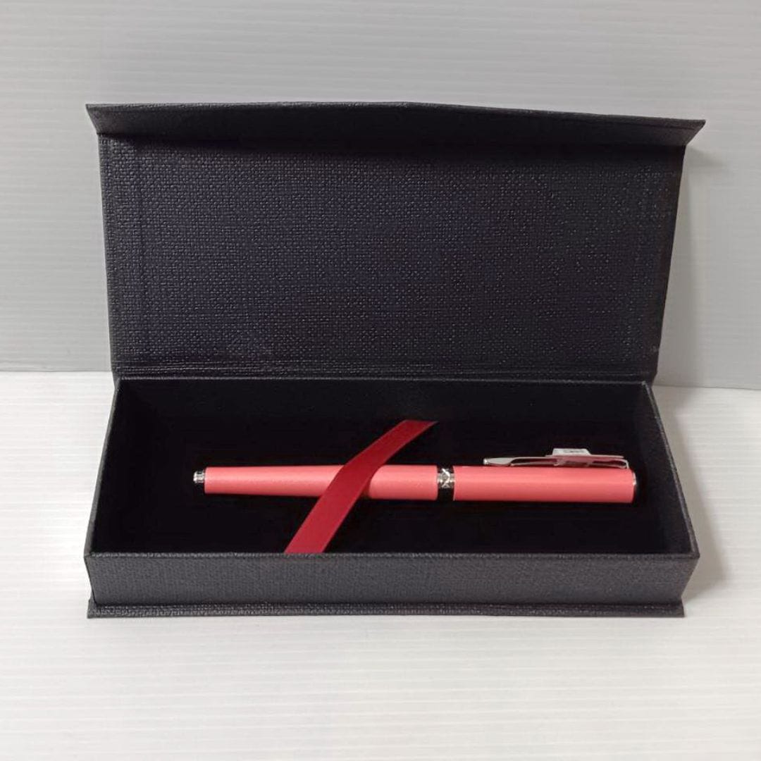 W61589D 飛龍金屬中性筆 0.7mm 黑墨 粉紅桿