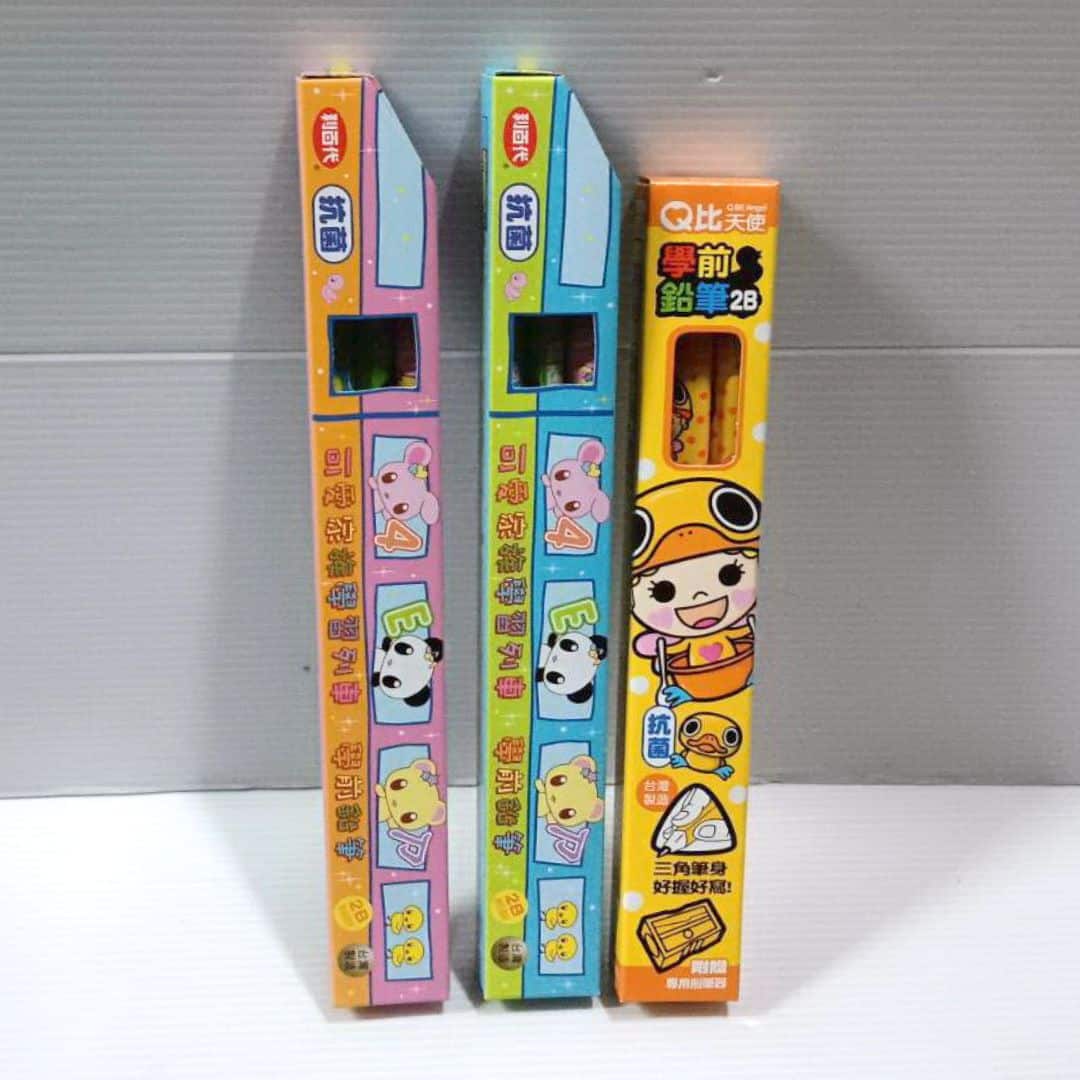 W70171B 利百代學前鉛筆 2B 可愛家族款 粉紅盒 3入