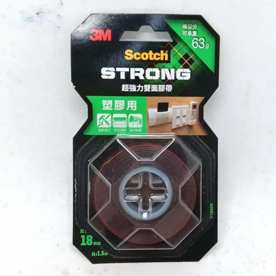 X343 3M超強力雙面膠塑膠用 18mmx15m