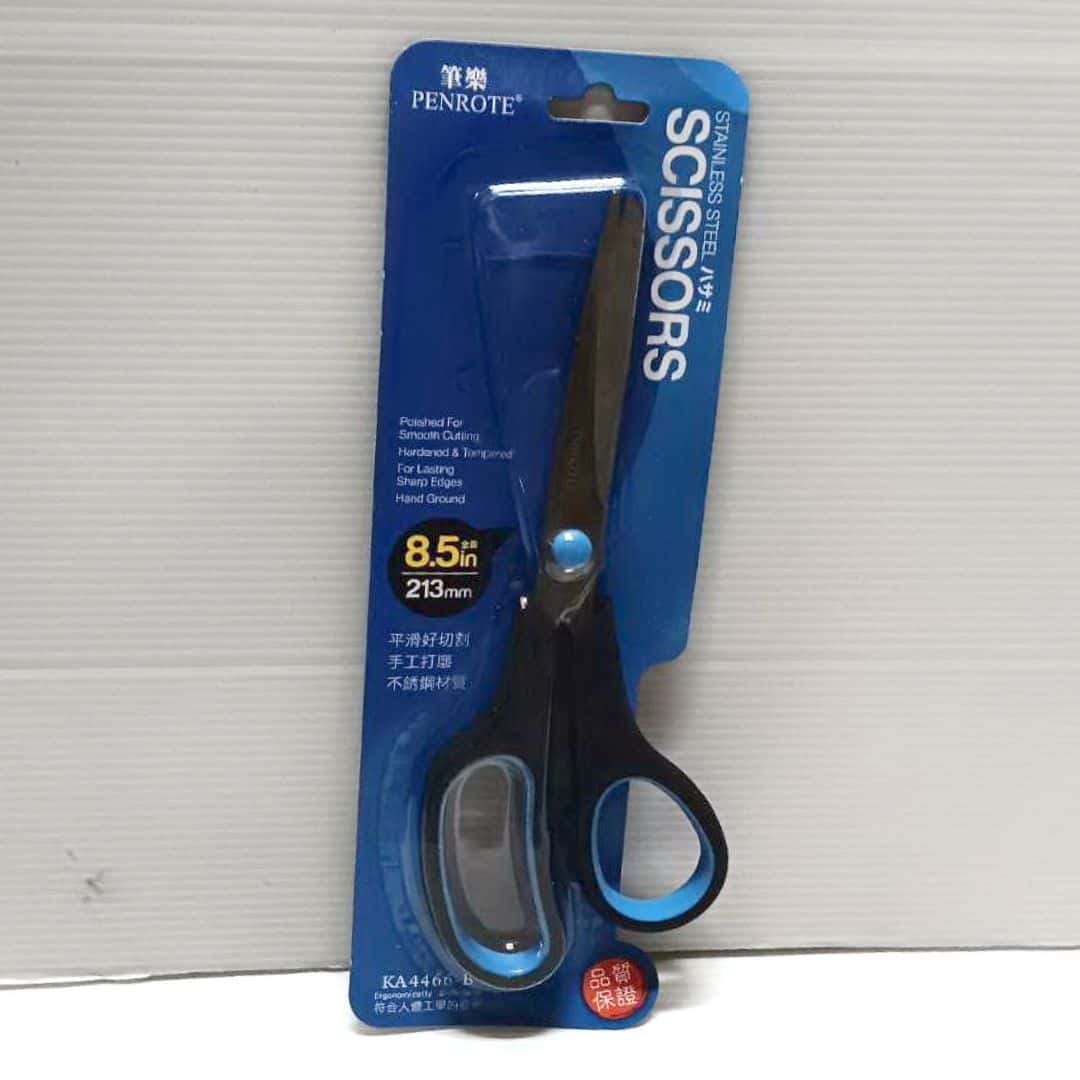 Y430382B 筆樂雙色柄剪刀 8吋 藍色