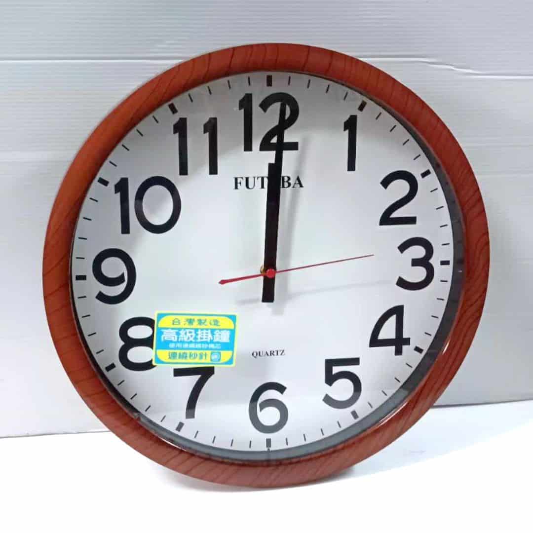 B6732 紅大理石紋大掛 355鐘 台製-3 B6732 FUTABA紅大理石紋大掛鐘 35.8cm