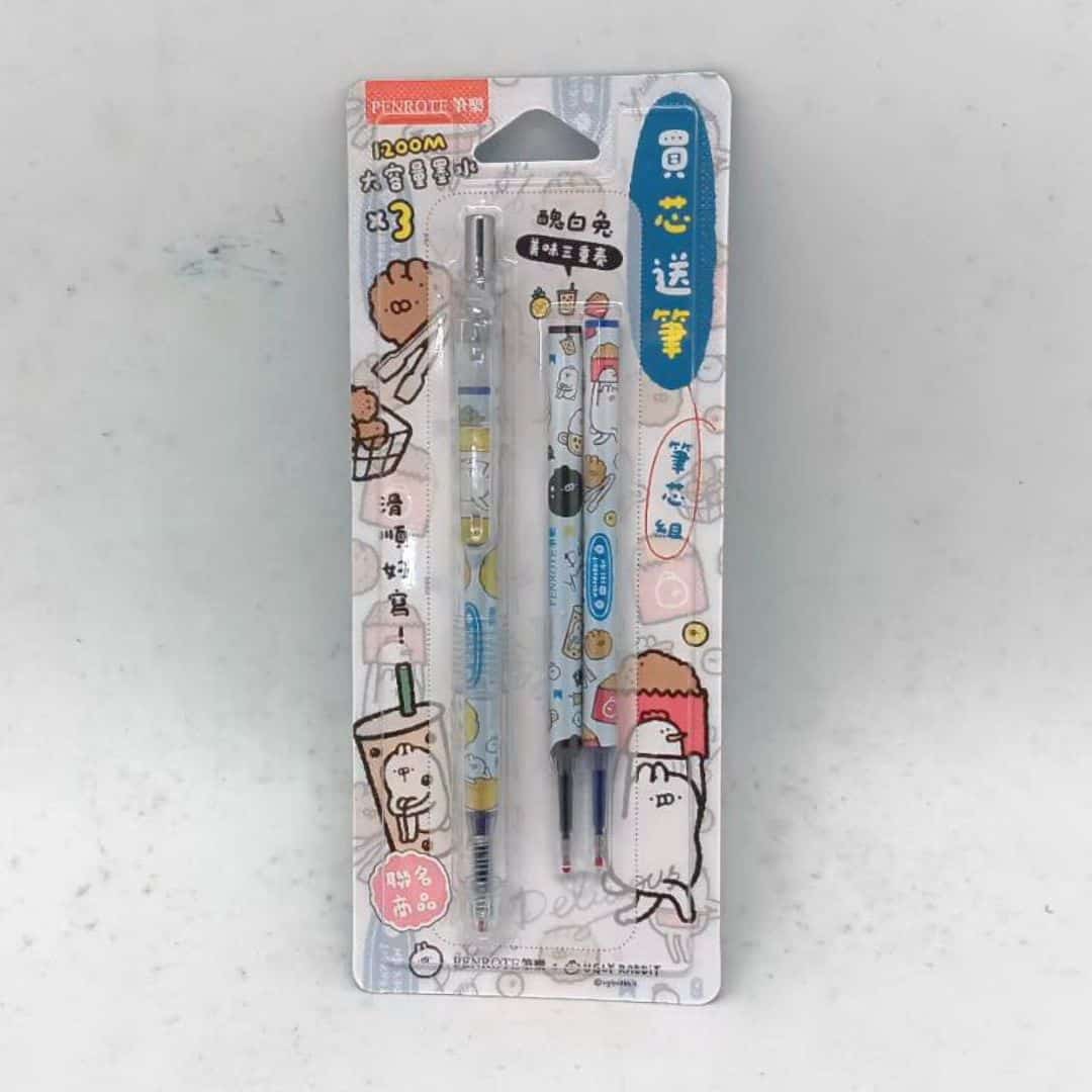 T03081 醜白兔中性筆+ UPC4213芯組0.5-3 T03081 筆樂醜白兔中性筆+筆芯組 0.5mm
