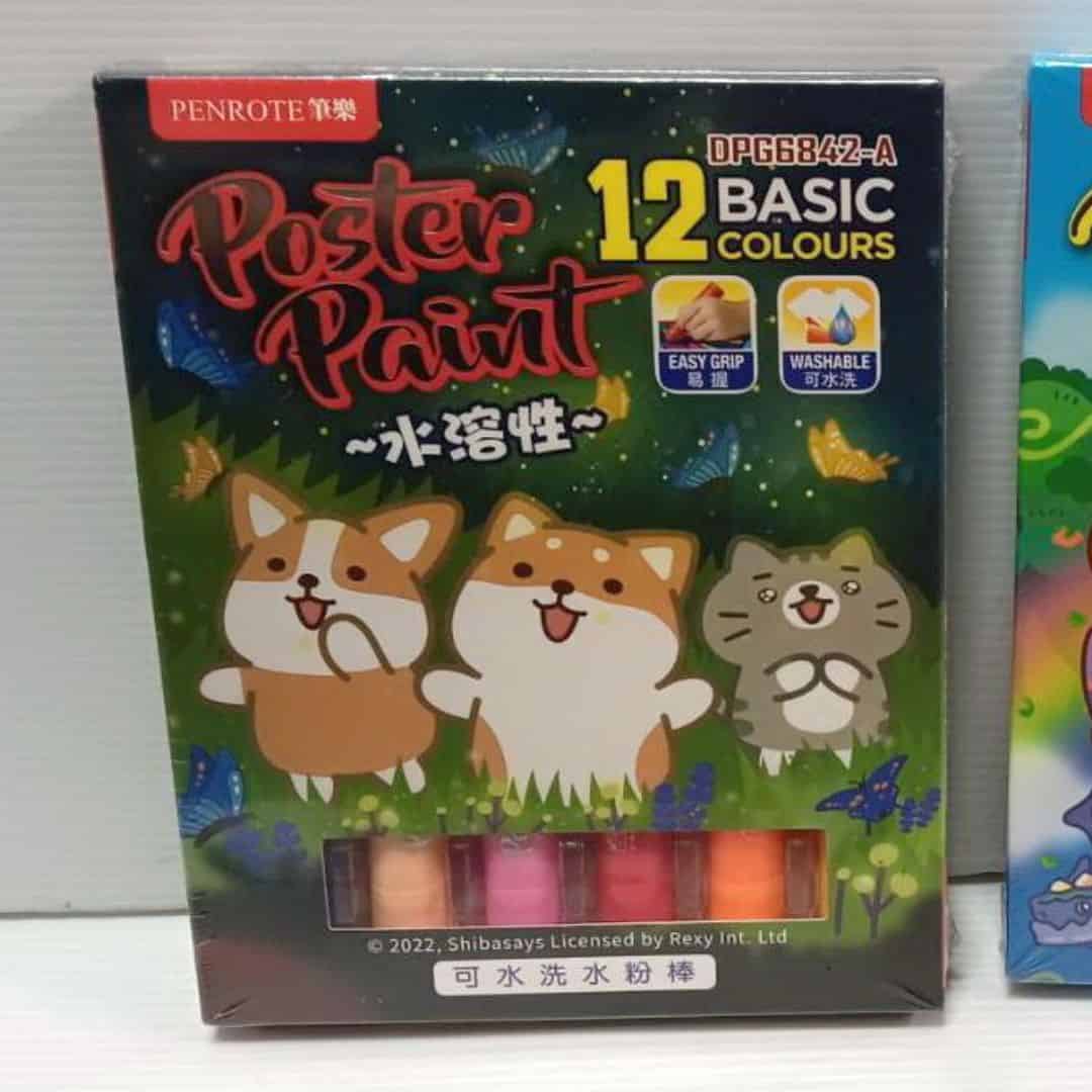 W8887A 筆樂柴語錄可水洗水粉棒 12色組 鳳蝶款