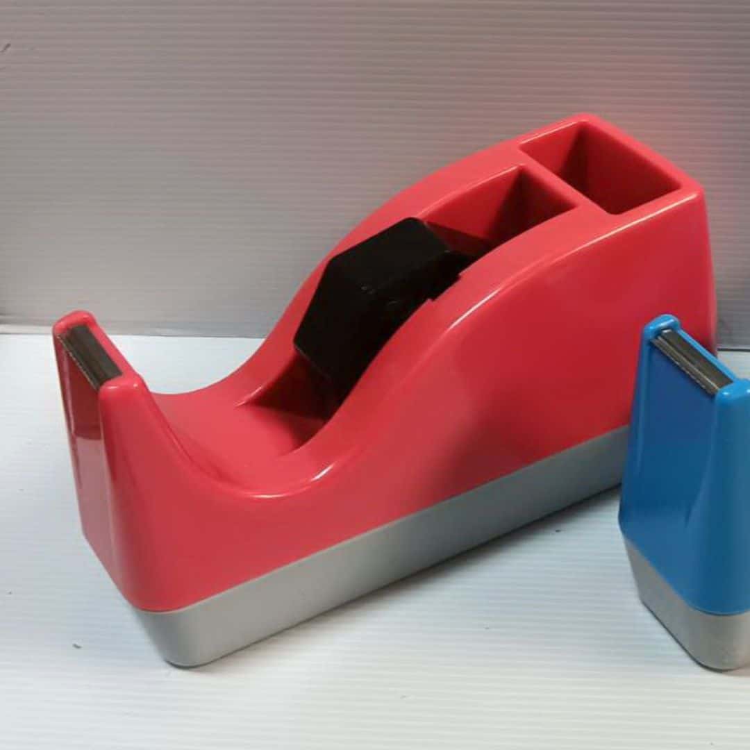 Y80017A 力大TD120雙色膠帶台 紅+灰色