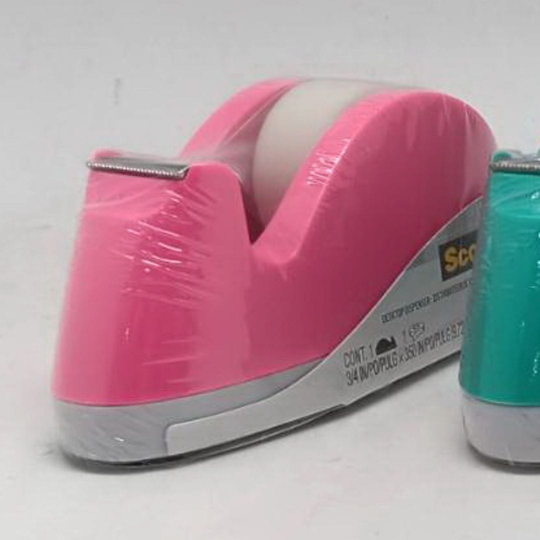 Y80018C 3M美式巧兔膠台 附膠帶 粉紅色