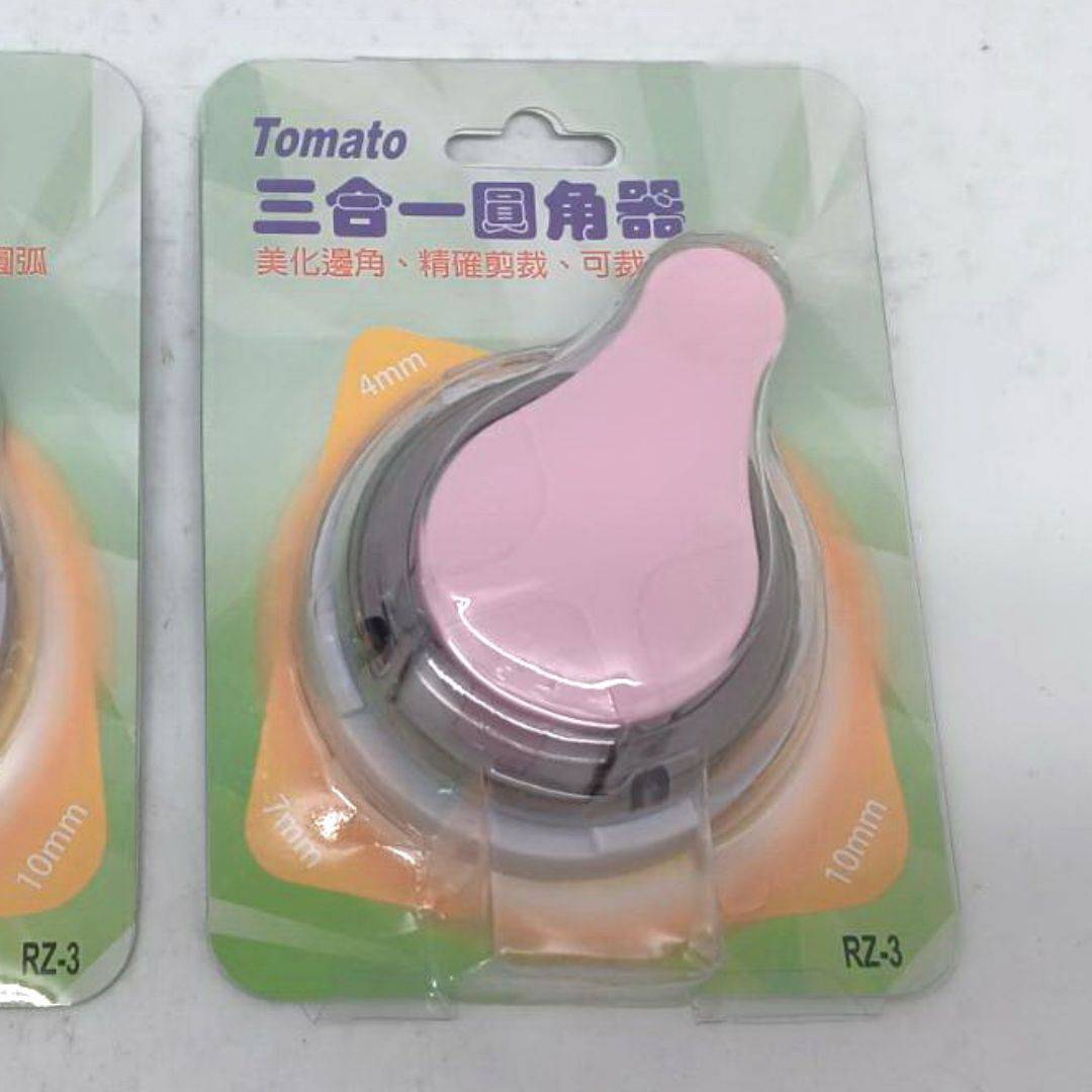 YY1064B Tomato三合一圓角器 粉紅色