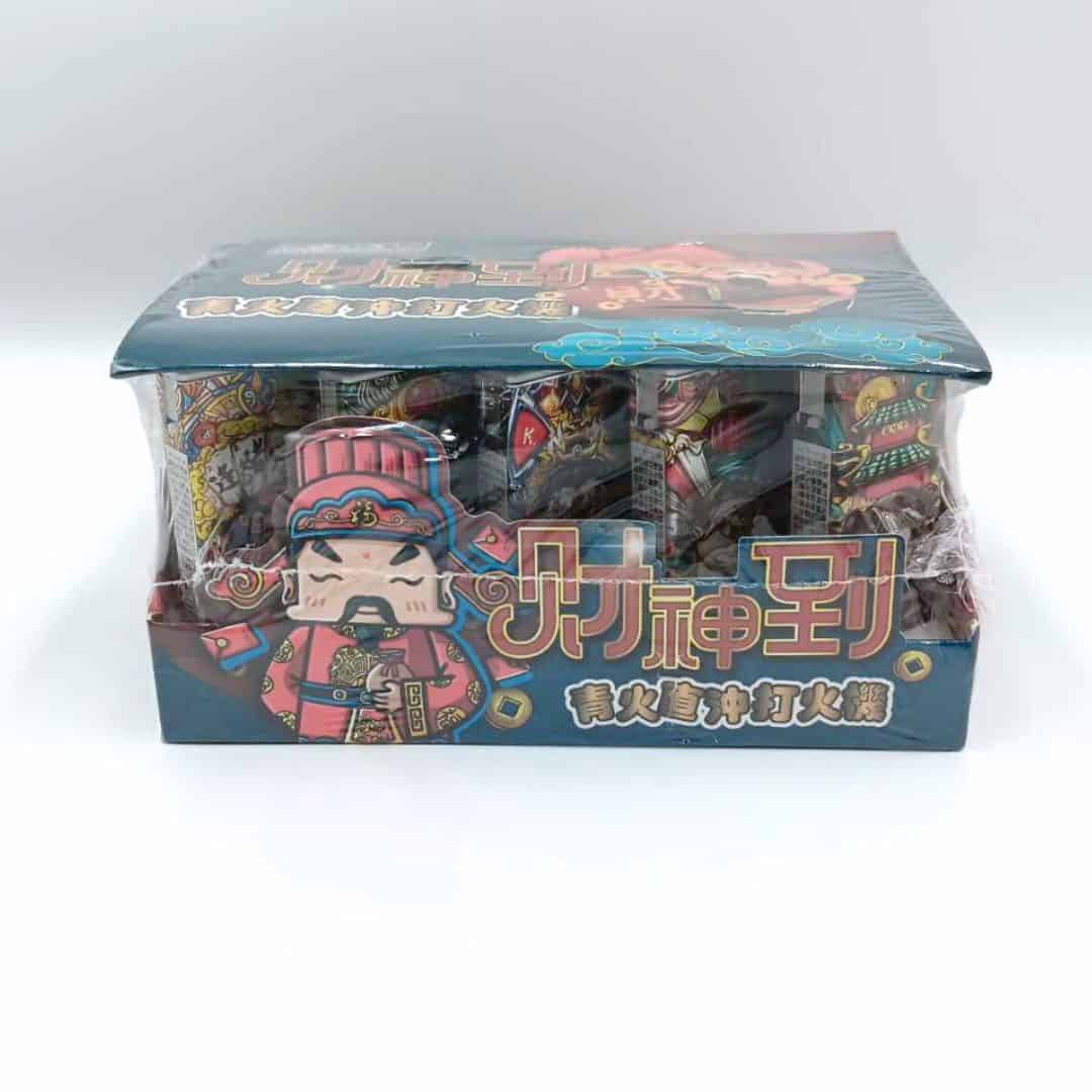 B1058 黑金鋼青火直沖打火機 財神到款 25入