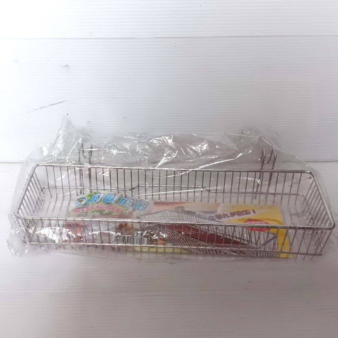 B4537 廚獅白鐵筷籠 長方型 27x8x3.8cm