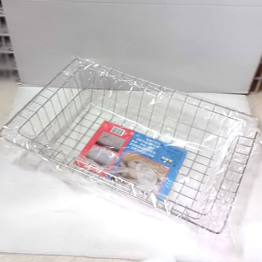 B4645 皇家白鐵長方型拖籃 45x30x12cm