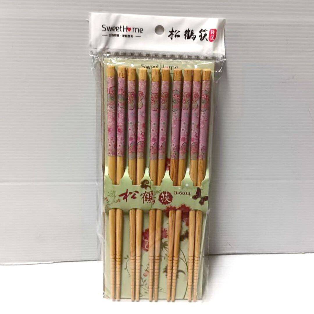 B58024 SweetHome松鶴竹筷 22.5cm 10雙
