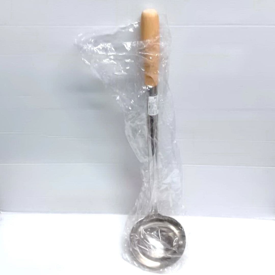 B60096 木柄白鐵廚杓YS H202-3(6兩4號-3 B60096 壬德木柄白鐵廚杓 4號 6兩