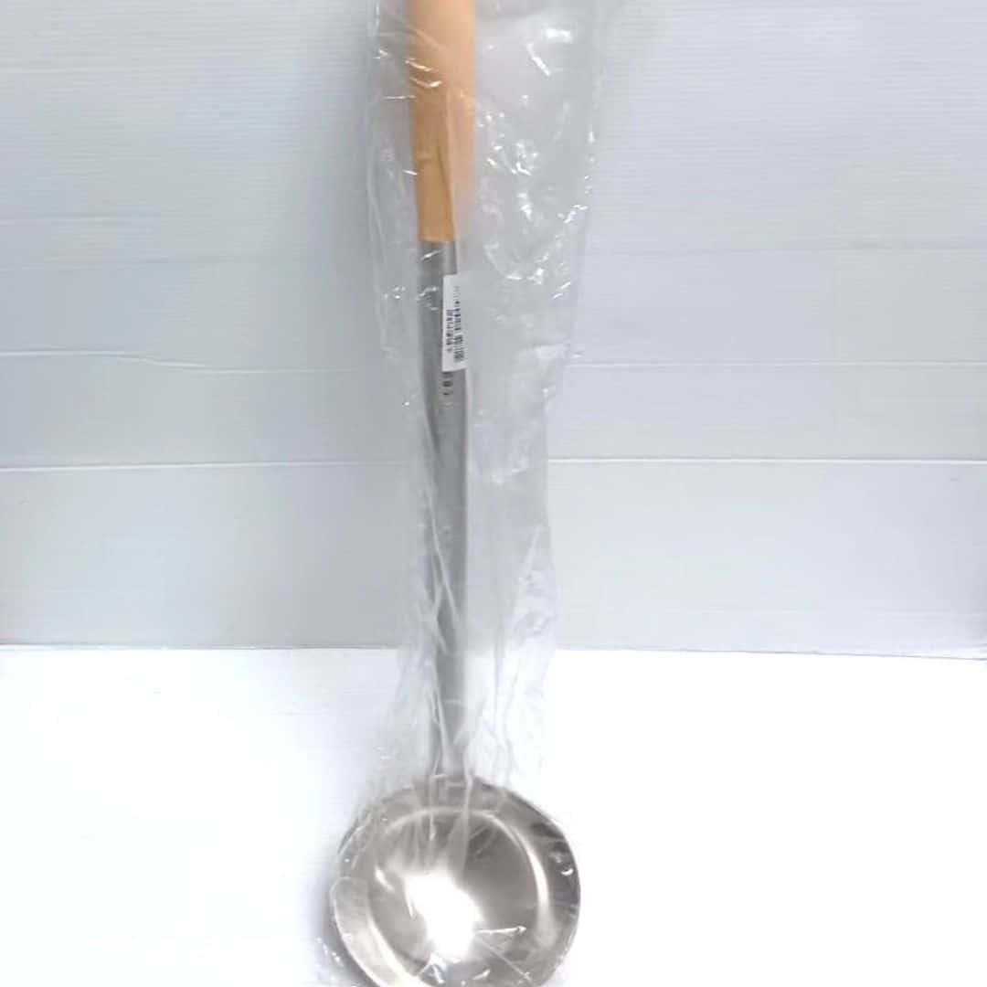 B60097 木柄白鐵廚杓YS H202-2(8兩3號-3 B60097 壬德木柄白鐵廚杓 3號 8兩