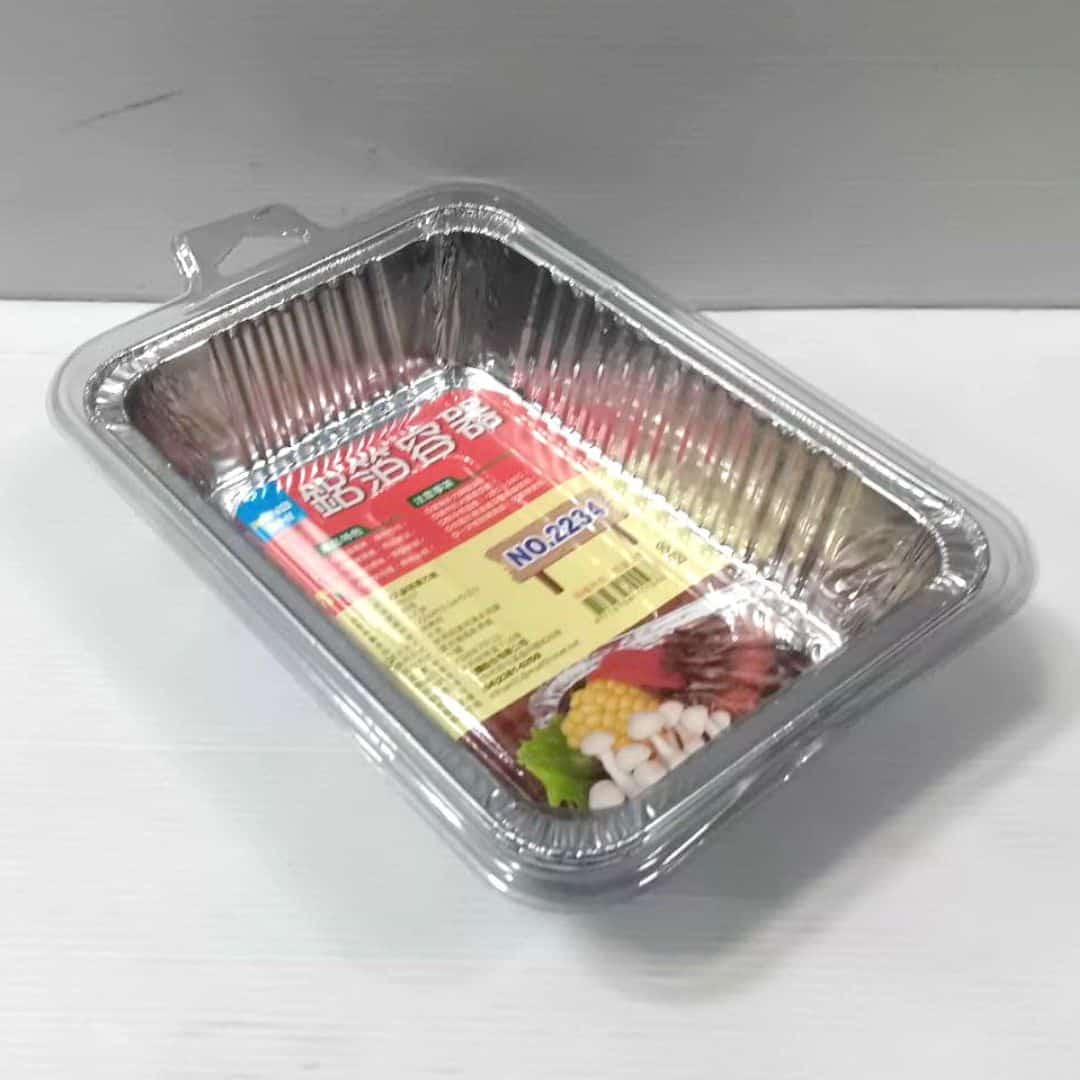 F8021 名仕9吋鋁箔長方盤 22.5x17x5cm 2入