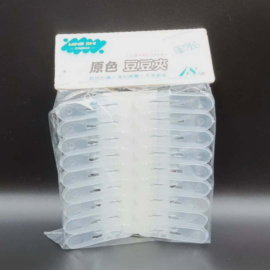 P94580 名仕原色豆豆衣夾 18入 5.5x1.2cm