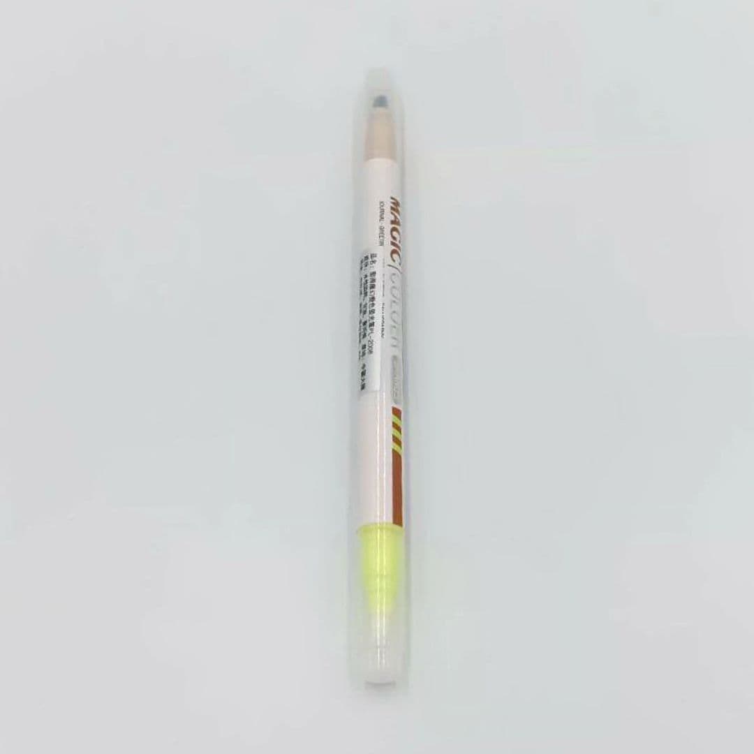 T2332L 魔幻變色螢光筆 PL2008S 棕+黃綠-3 T2332L 聖得魔幻變色螢光筆 淺棕+黃綠色