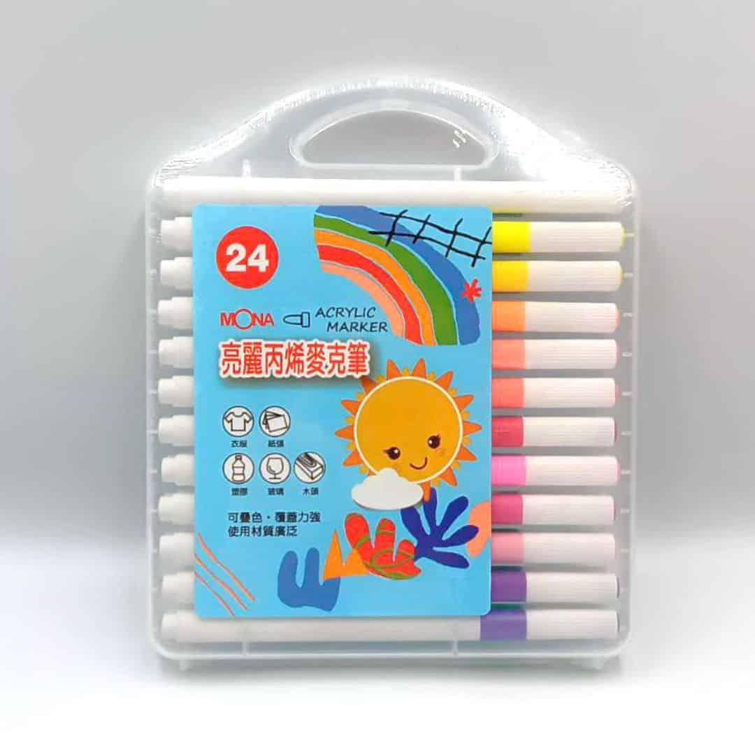 W10088 MONA亮麗丙烯麥克筆 24色組
