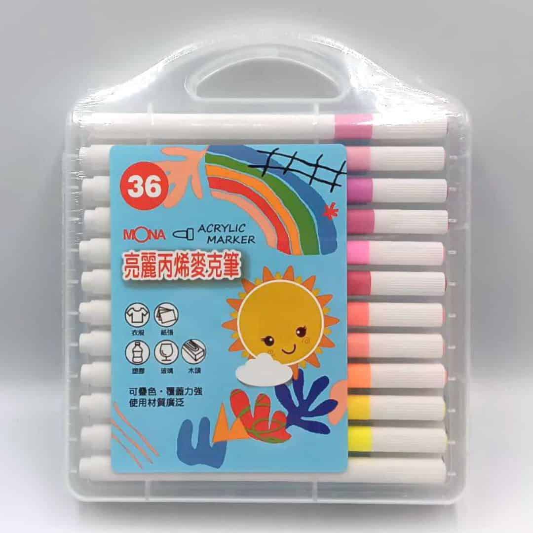 W10089 MONA亮麗丙烯麥克筆 36色組