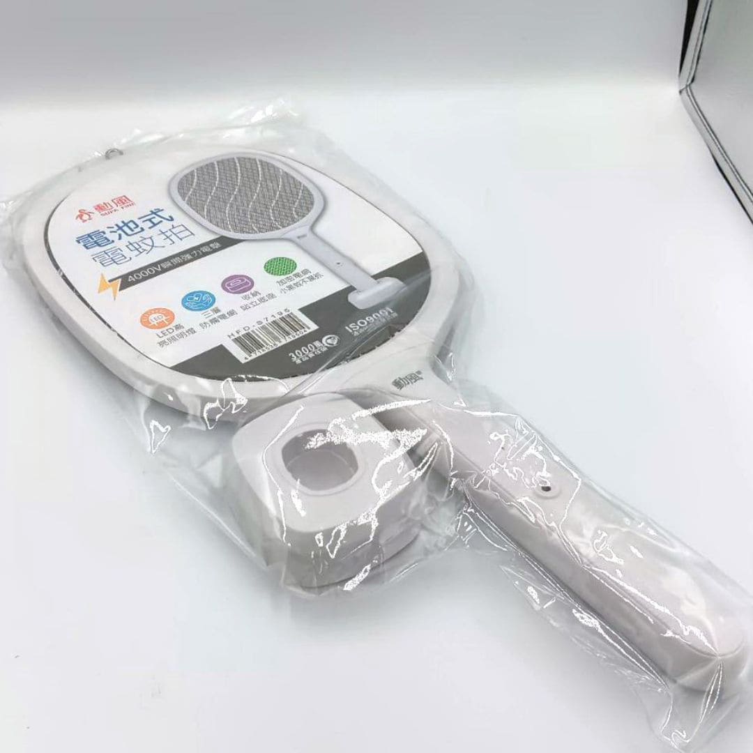 E90060 勳風電池式LED燈3層電蚊拍