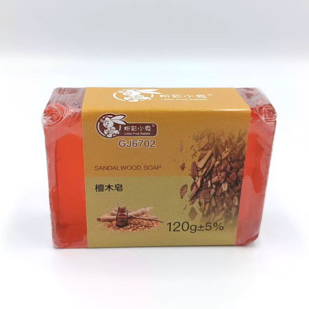 B6284B 粉彩小兔香皂 檀木 120g