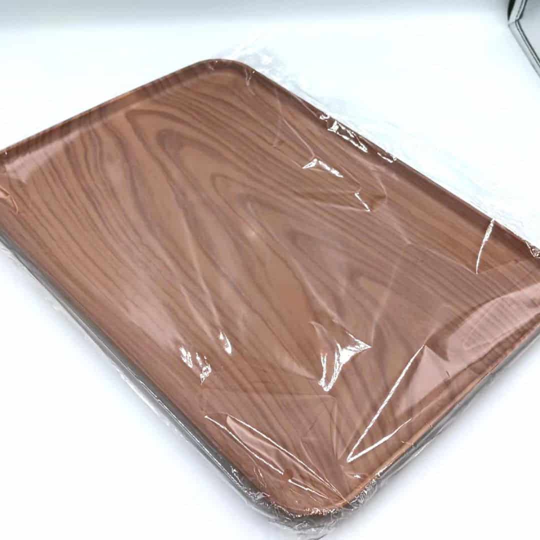 R28489 仿木紋多用托盤 AL89512(38x27)-3 R28489 仿木紋多用托盤 大款 38x27x1.7cm