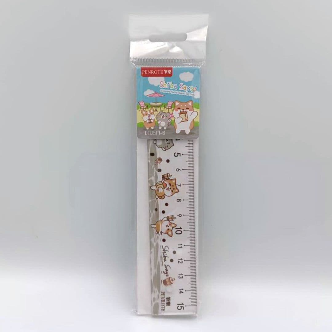 V0713B 筆樂柴語錄美食防滑尺 15cm B款