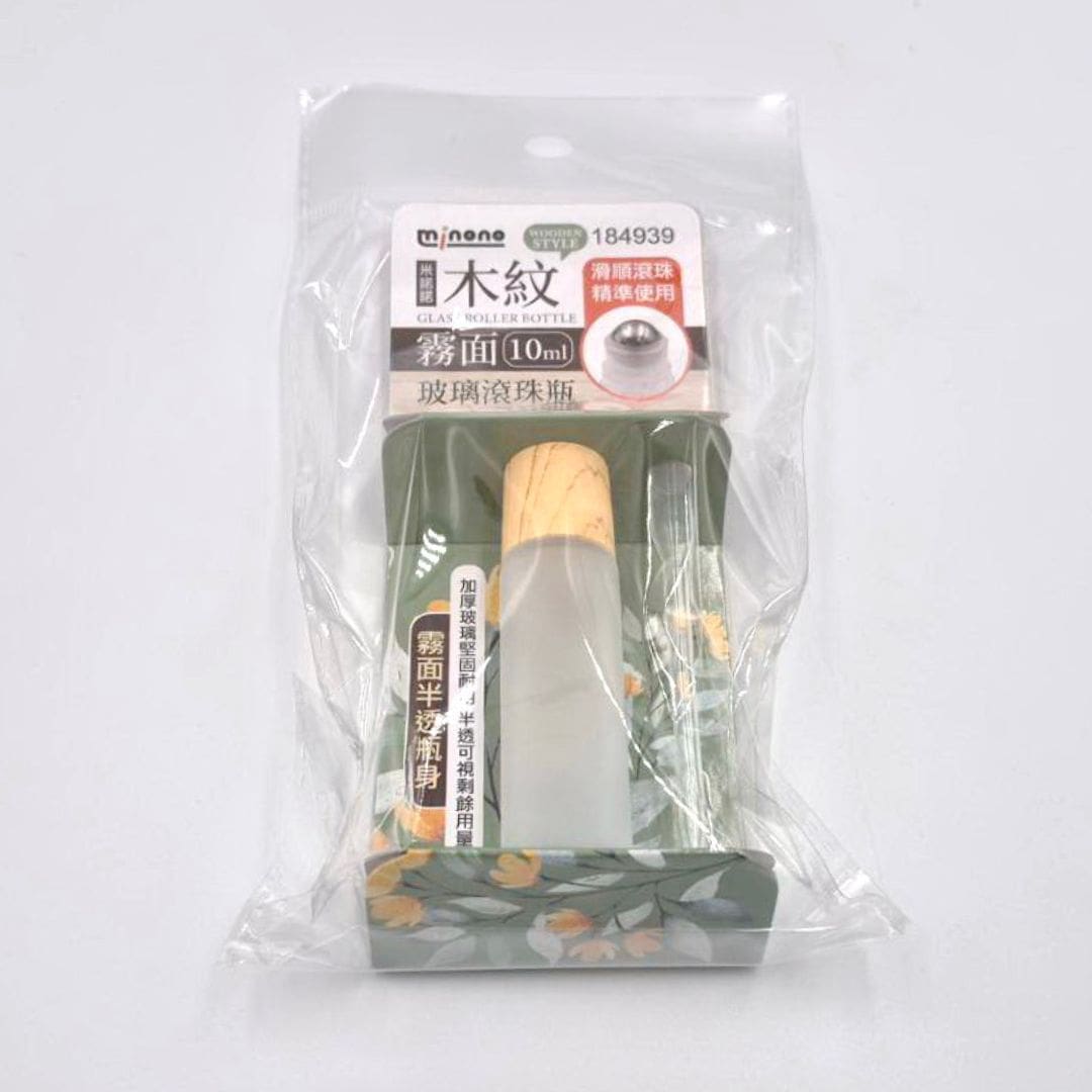 L1646742 米諾諾木紋霧面玻璃滾珠瓶 10ml 附滴管