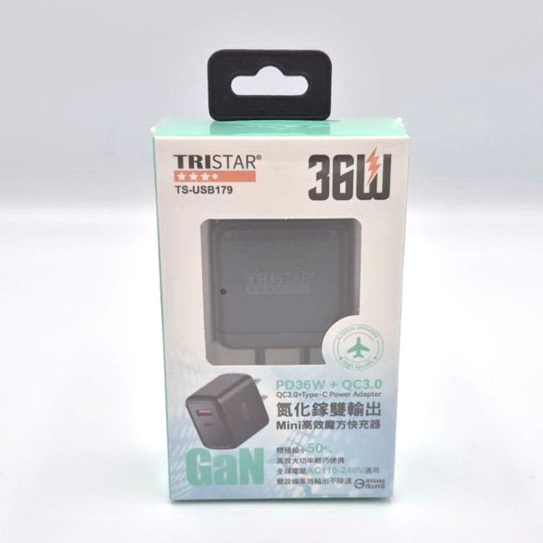 L223689 TRISTAR氮化鎵雙輸出快充器 36W