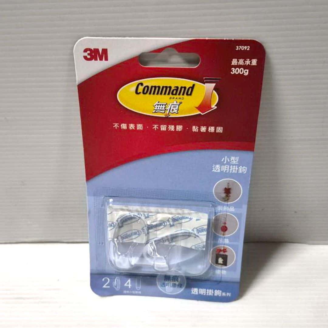 P6771 3M無痕透明掛鉤2入 小型
