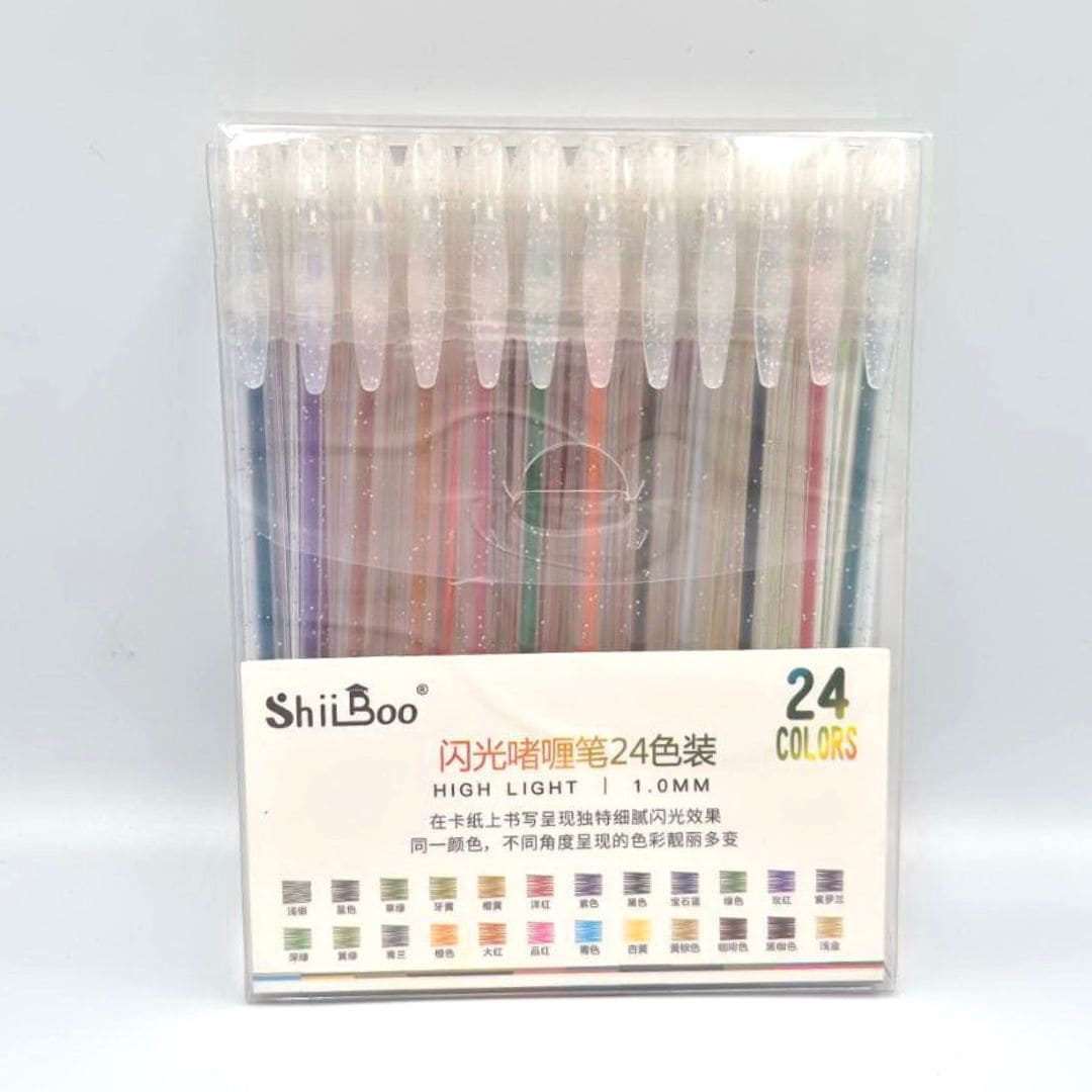 T0378 ShiiBoo閃光標記啫喱筆 24色組