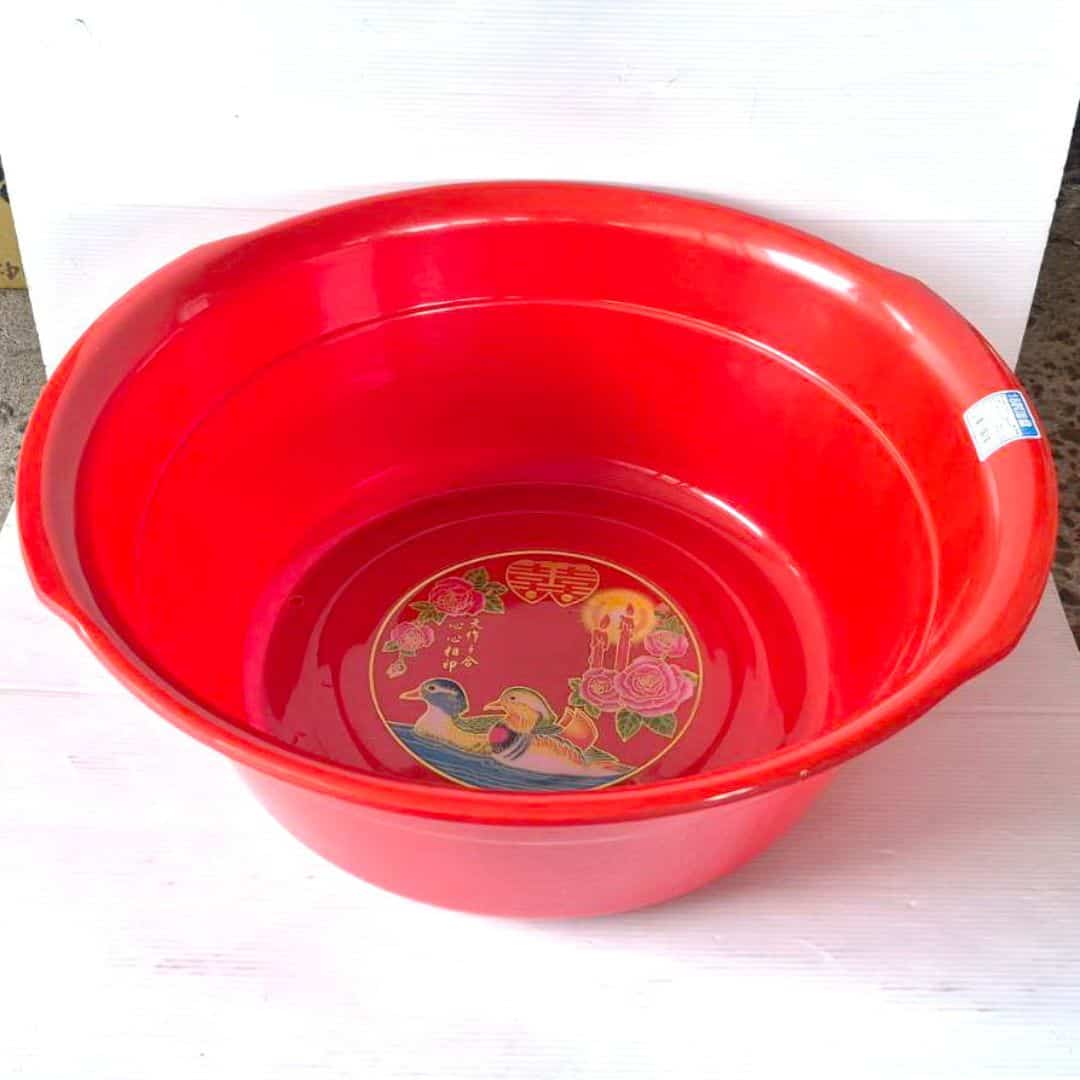 W30540 豐裕鴛鴦紅浴盆 18吋