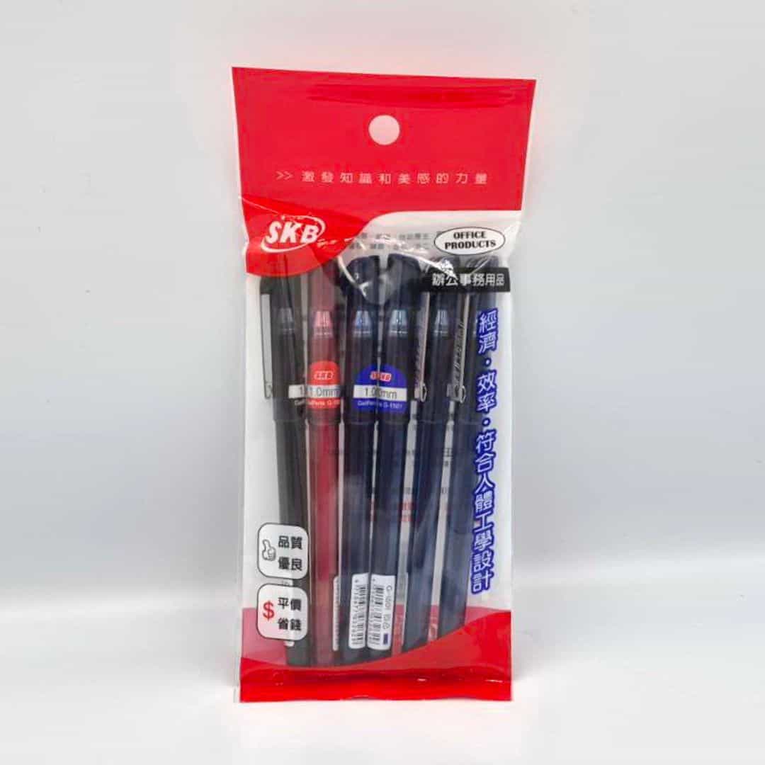 YY2260 SKB中性筆 1.0mm 混色 6入